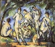 Paul Cezanne were seven men and Bath France oil painting artist